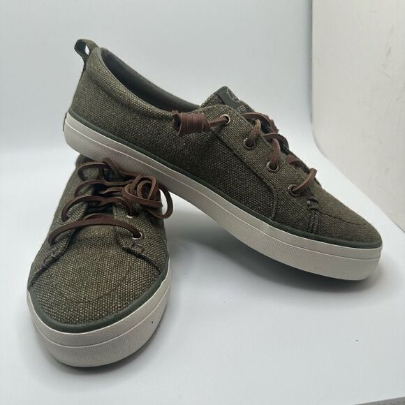Sperry Women’s Crest Vibe Sneaker 7 ARMY GREEN - Picture 6 of 7
